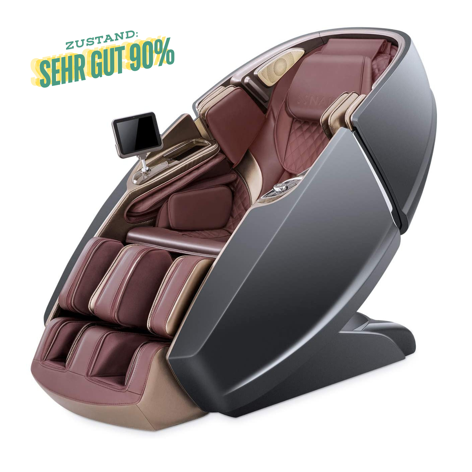 NAIPO 4D High-End Massagesessel, Raumkapsel-Design, integriertes Tablet, Gebraucht/Generalüberholt