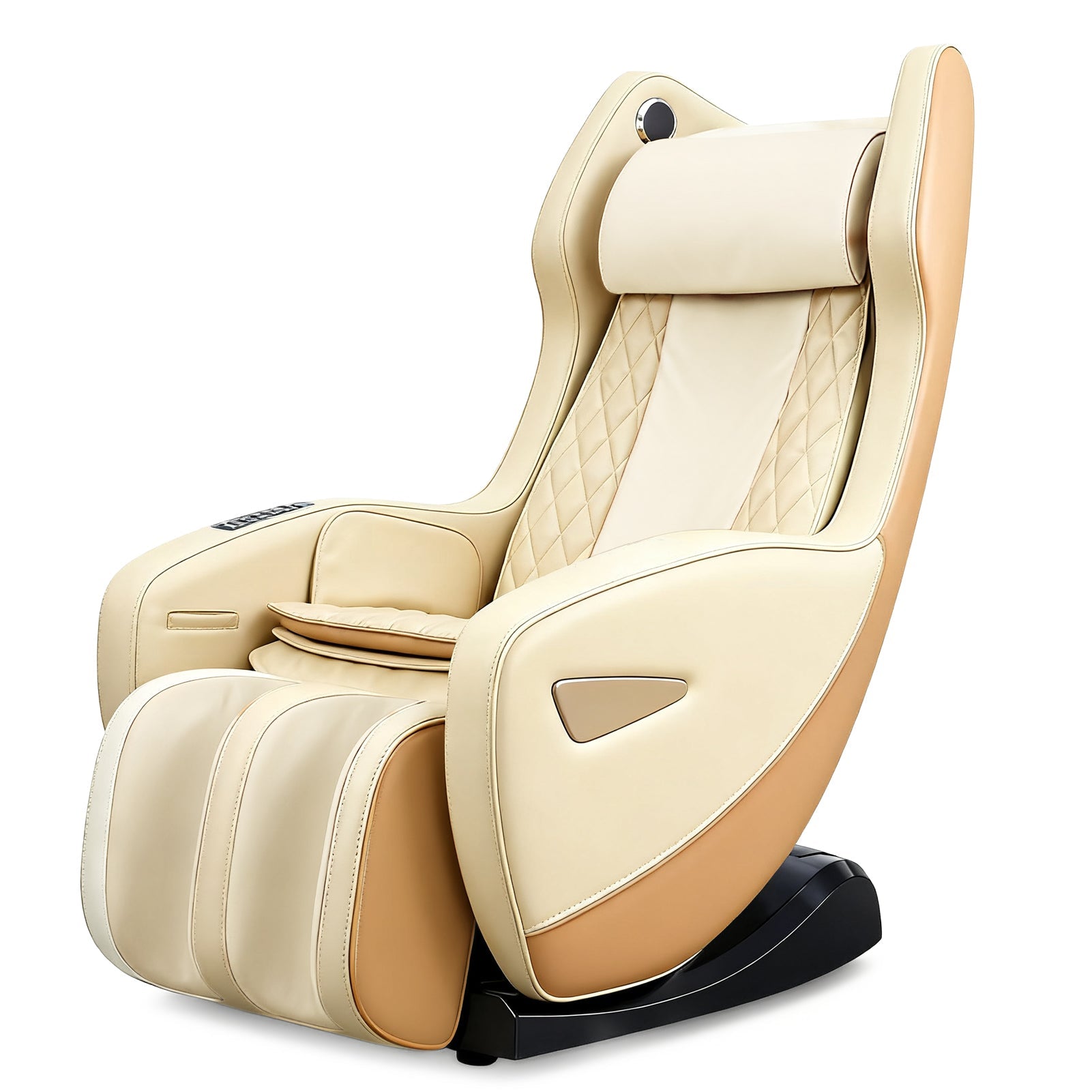 NAIPO Massagesessel mit Wärme | Design-Award | Bluetooth | Liegefunktion | Space-Saving | Creme-beige