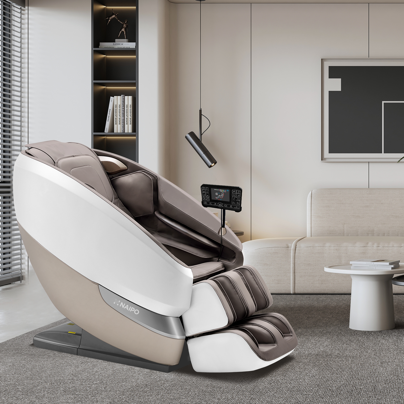 NAIPO Tai Chi Flow Massagesessel für Ganzkörpermassage mit Wärme, Zero-Gravity, Nacken- und Schultermassage, Gebraucht/Generalüberholt