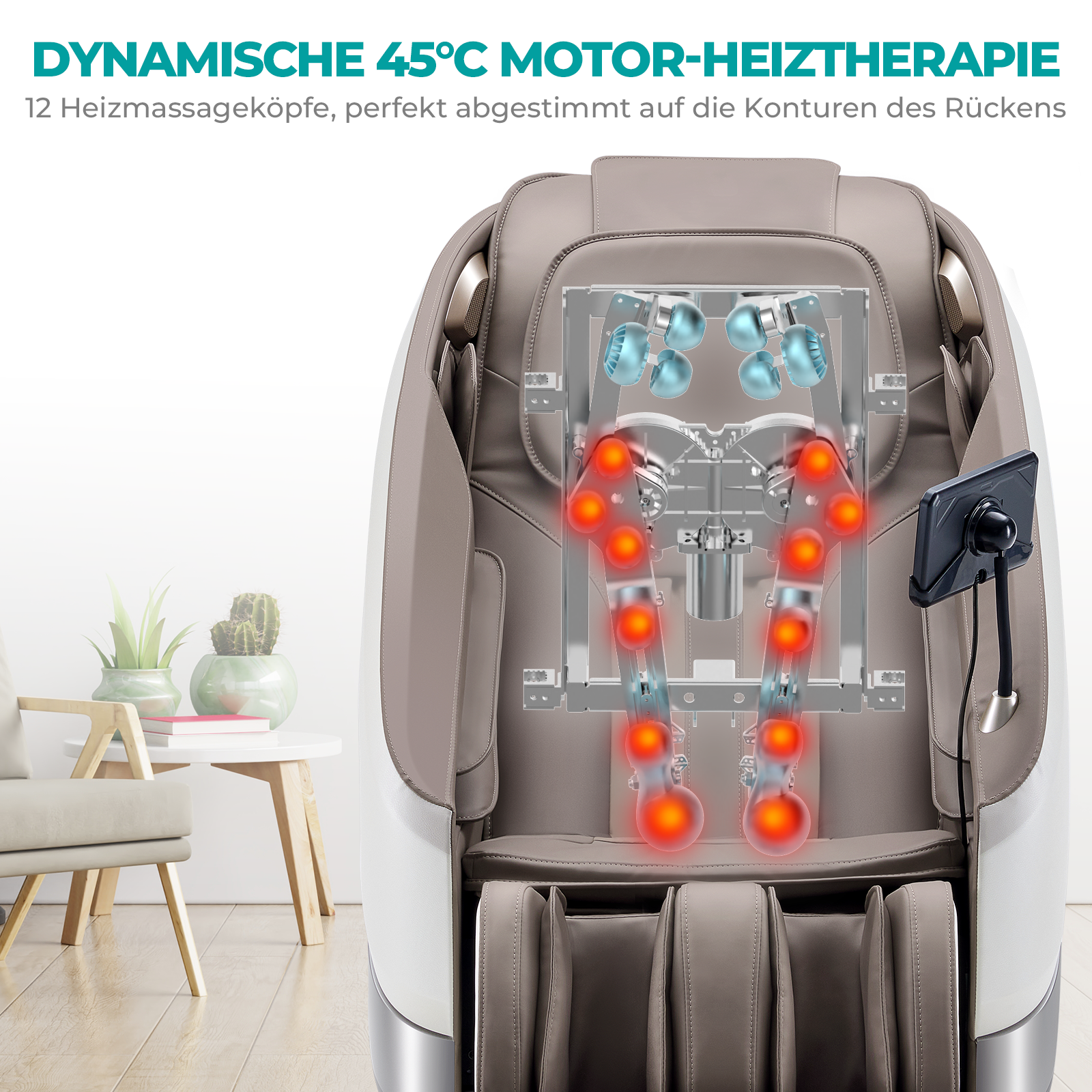 NAIPO Tai Chi Flow Massagesessel für Ganzkörpermassage mit Wärme, Zero-Gravity, Nacken- und Schultermassage, Gebraucht/Generalüberholt
