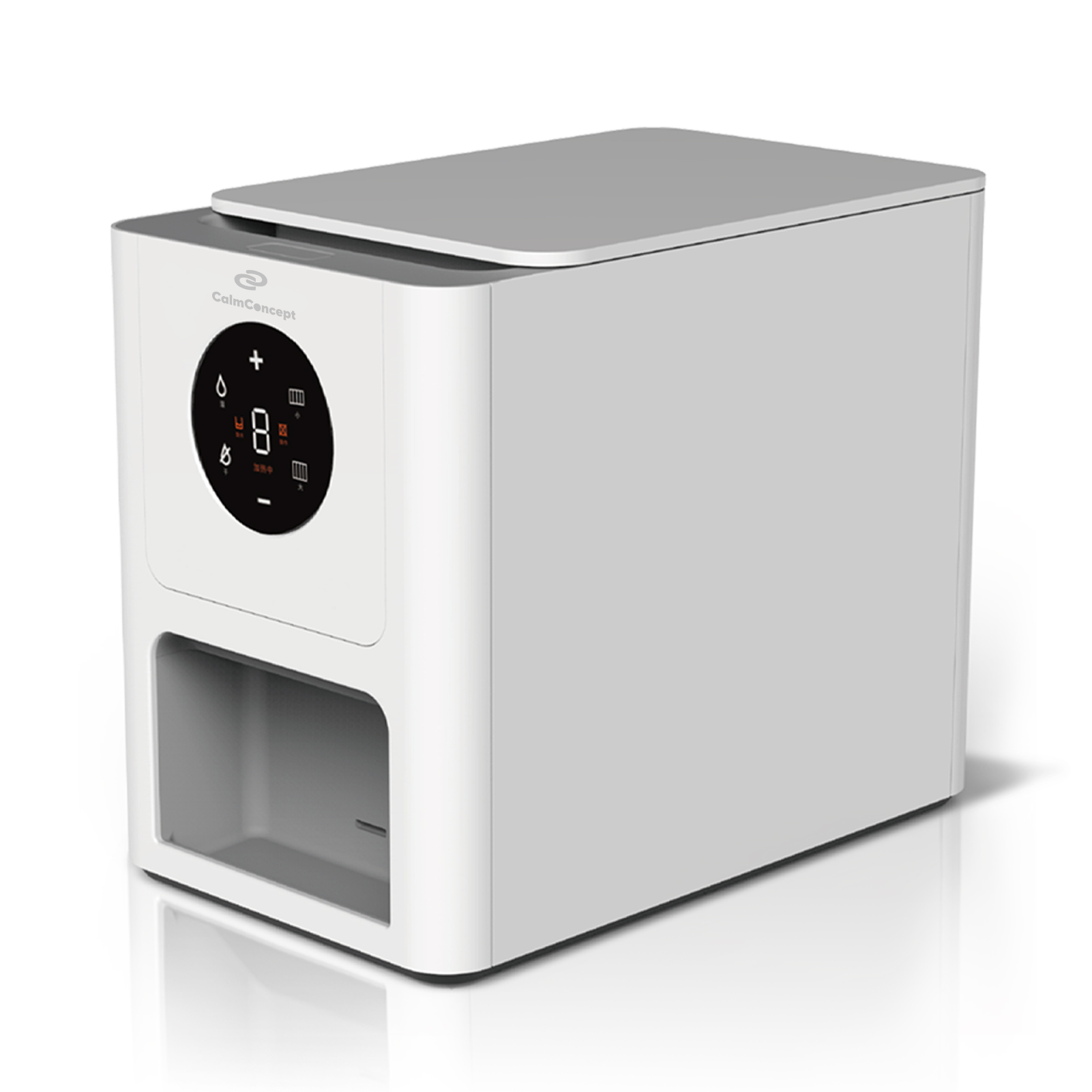 CalmConcept® Warmtuchspender Warme Feuchttücher auf Knopfdruck mit 9 Feuchtigkeitsstufen 8 Temperaturstufen und 1400 ml Wassertank, Modell Q6