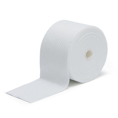 CalmConcept® Einweg-Handtuchrolle 23M, aus 100 % natürliche Pflanzenfasern, 3D-Perlentextur, weich, fusselfrei, biologisch abbaubar, für Trocken- & Nassanwendung, für Warmtuchspender Modell A