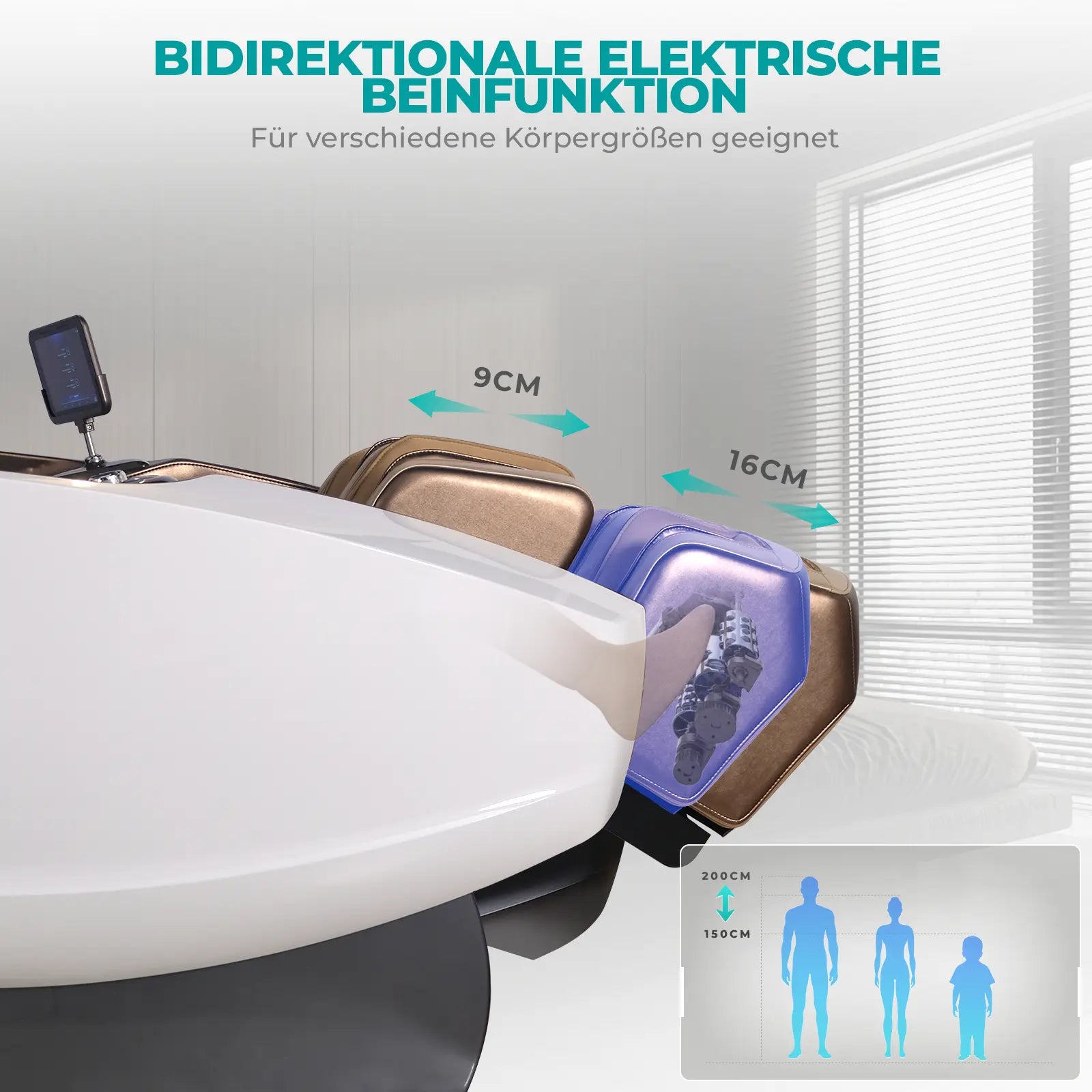 NAIPO 4D High-End Massagesessel S89, Raumkapsel-Design, Aromatherapie, Wärmetherapie, 8-Zoll-Tablet-Steuerung