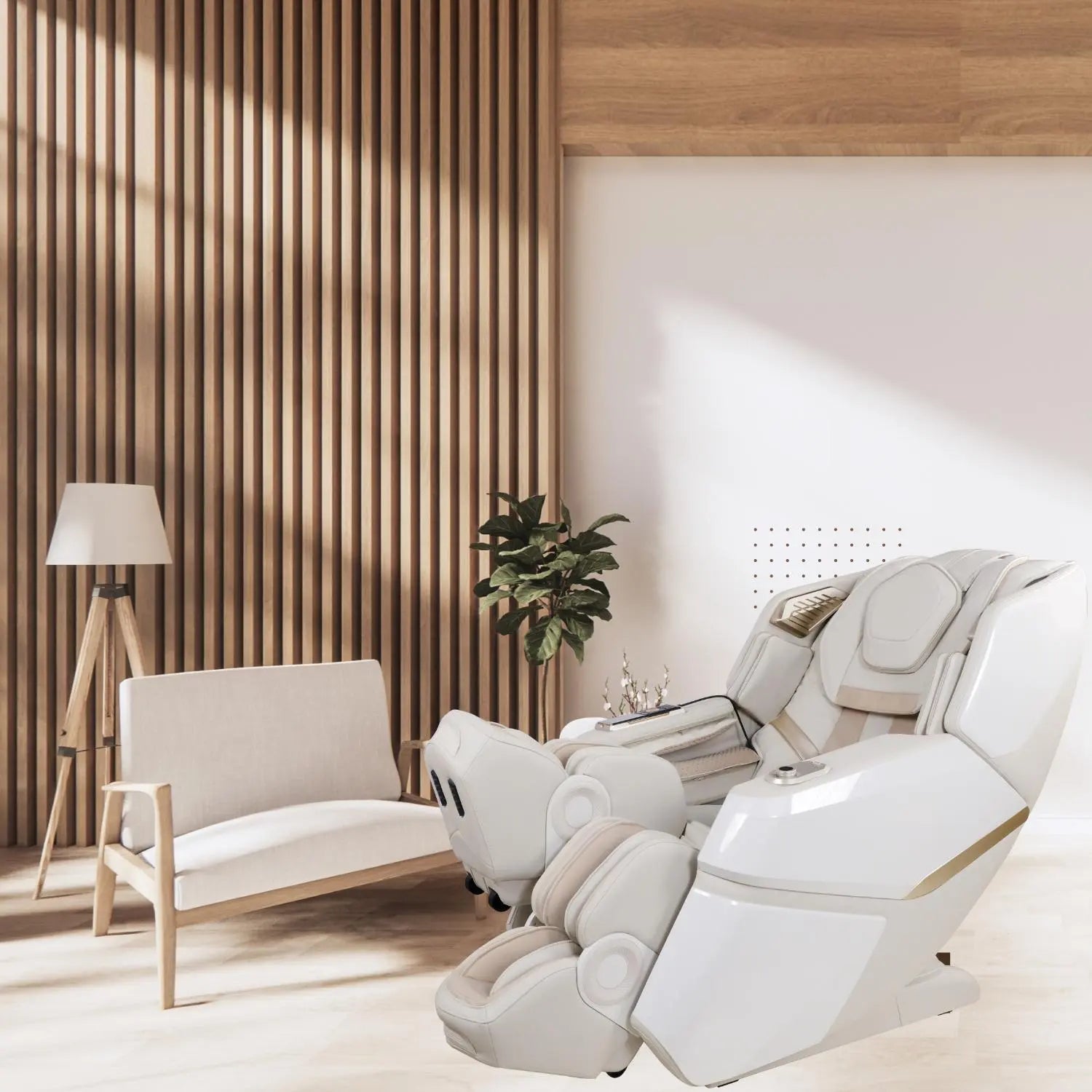 NAIPO® Space Walk 3D Massagesessel mit Wärmefunktion, Zero Gravity Liegefunktion, Shiatsu, 3D Surround-Sound, Ganzkörpermassage, Körperscan