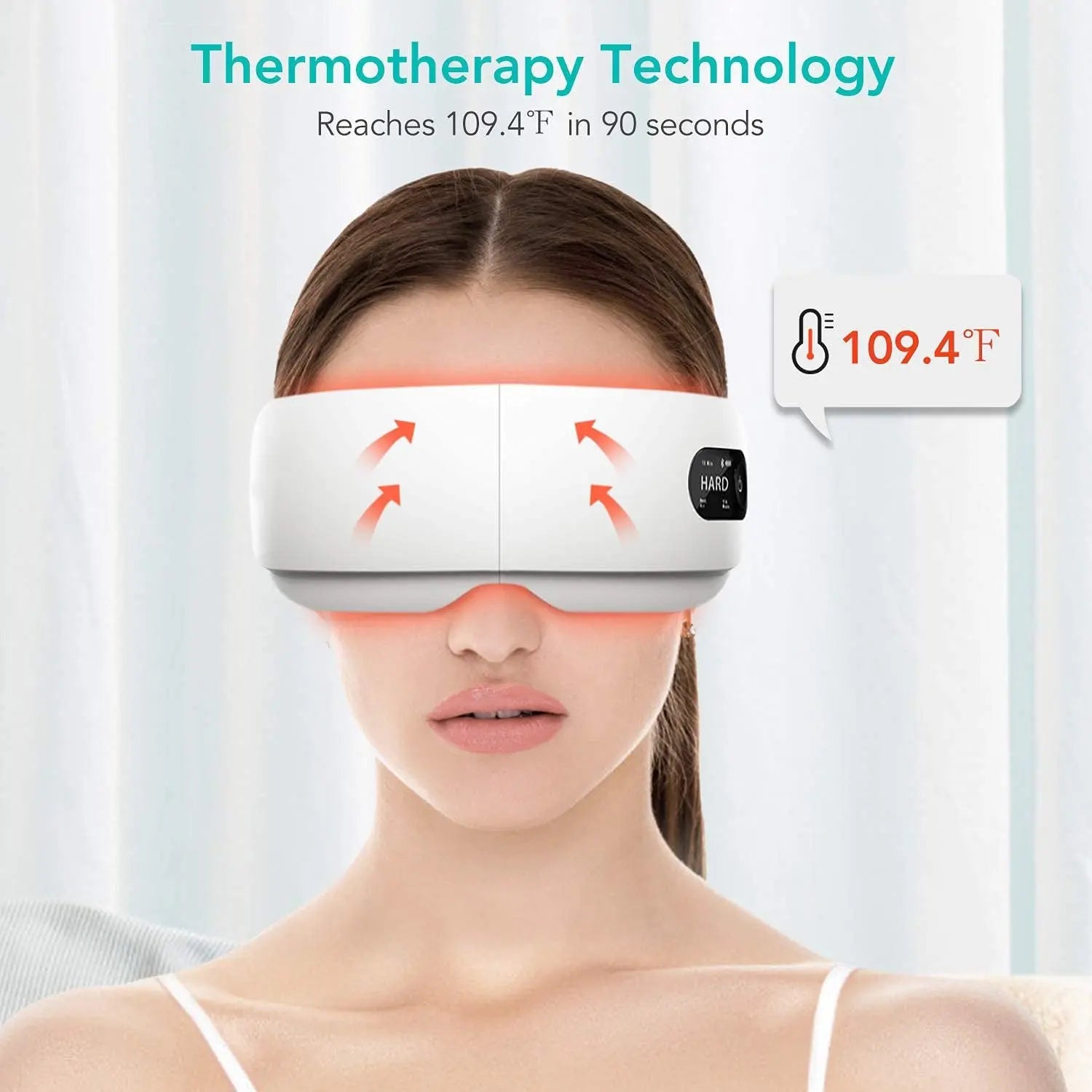 Naipo Massagebrille mit Wärme, Massagesessel Erweiterung, Wiederaufladbar, Kompression Vibration