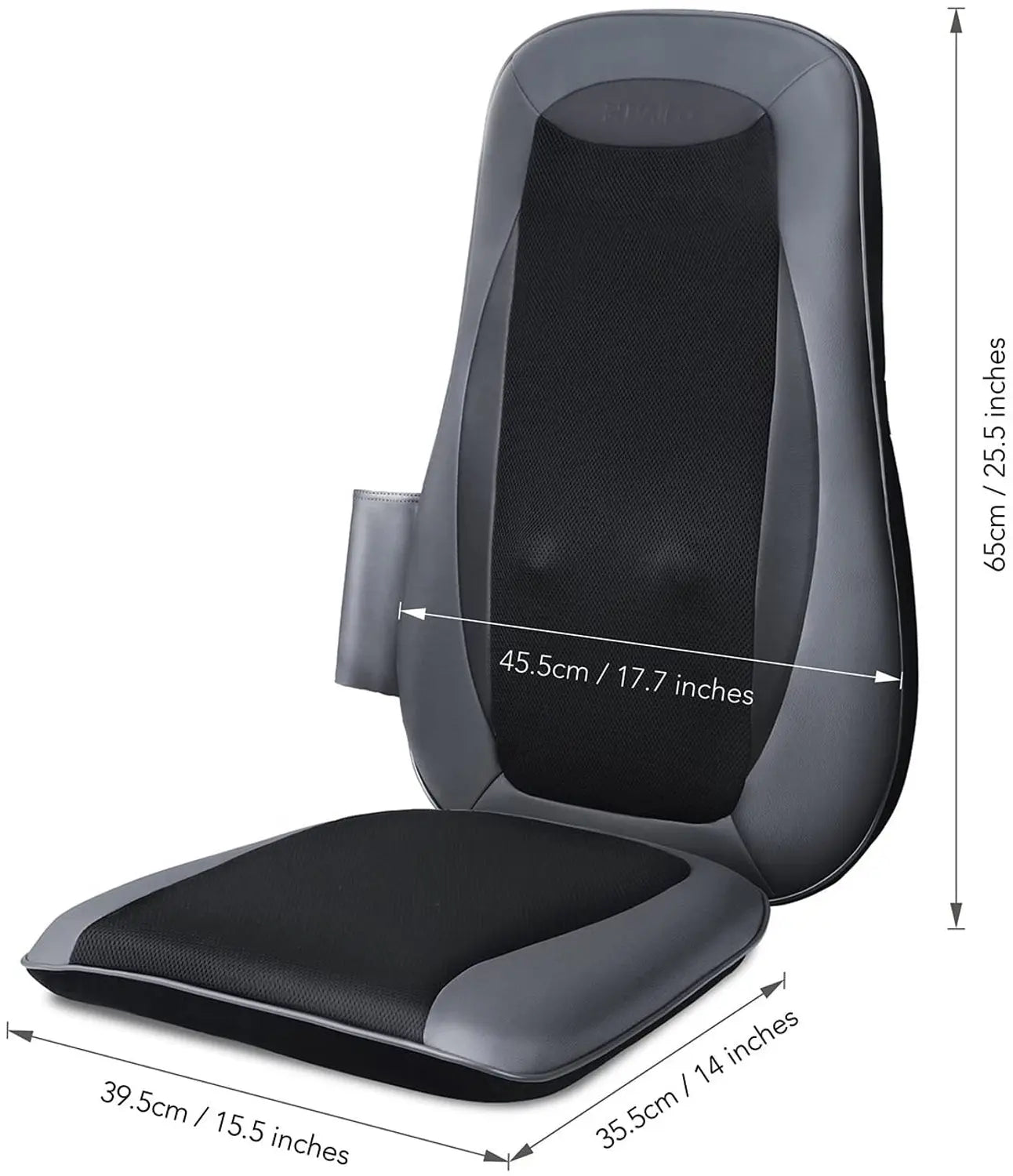 Naipo Rücken Massagegerät Massagesitzauflage mit Shiatsu Wärme Tiefenmassage Rollmassage Vibration für oberen unteren und komplett Rücken