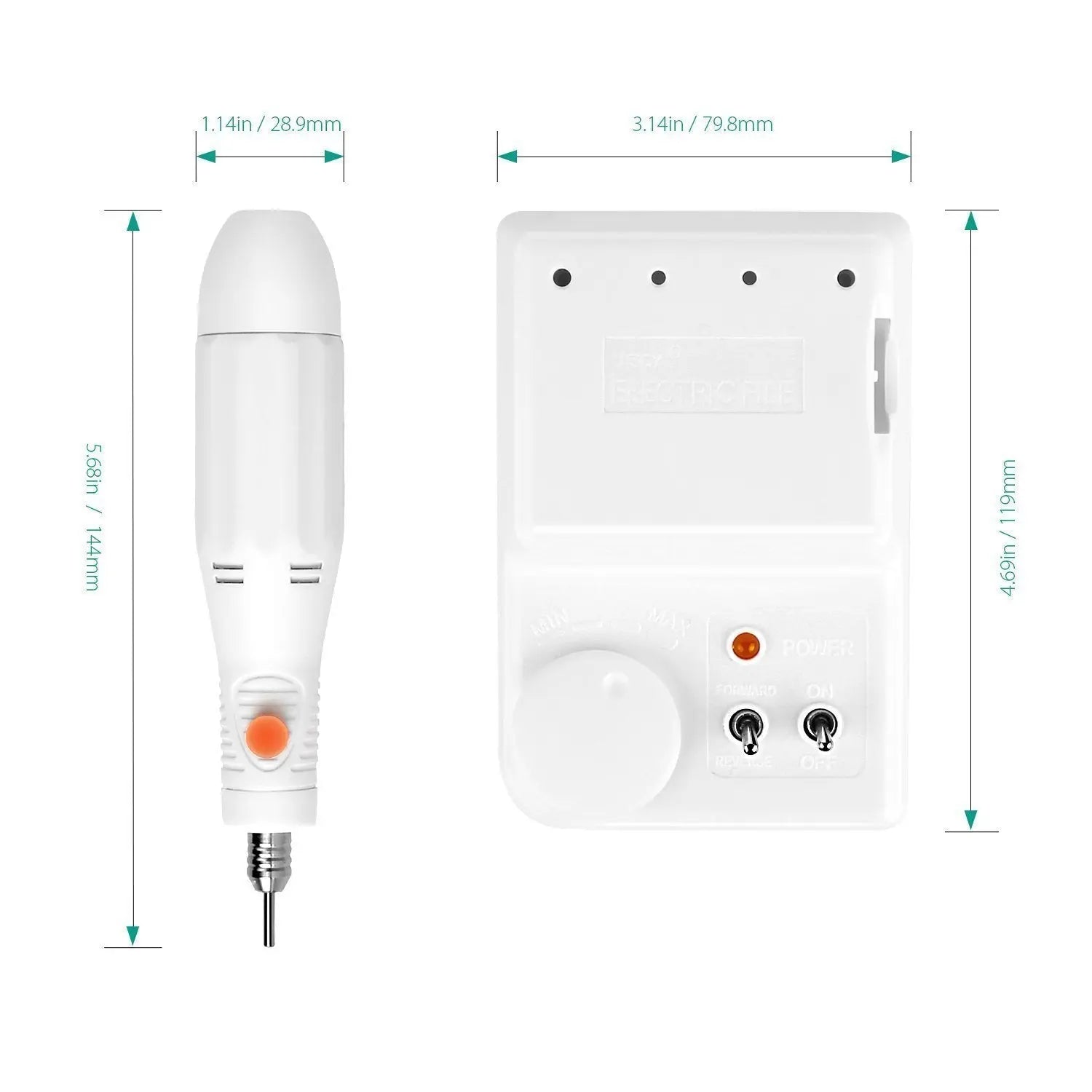JCMaster 6MCE1, Nagelfräser 6MW + 4x Diamant Aufsätze + 1x Profi Keramik Bit - neuste Generation
