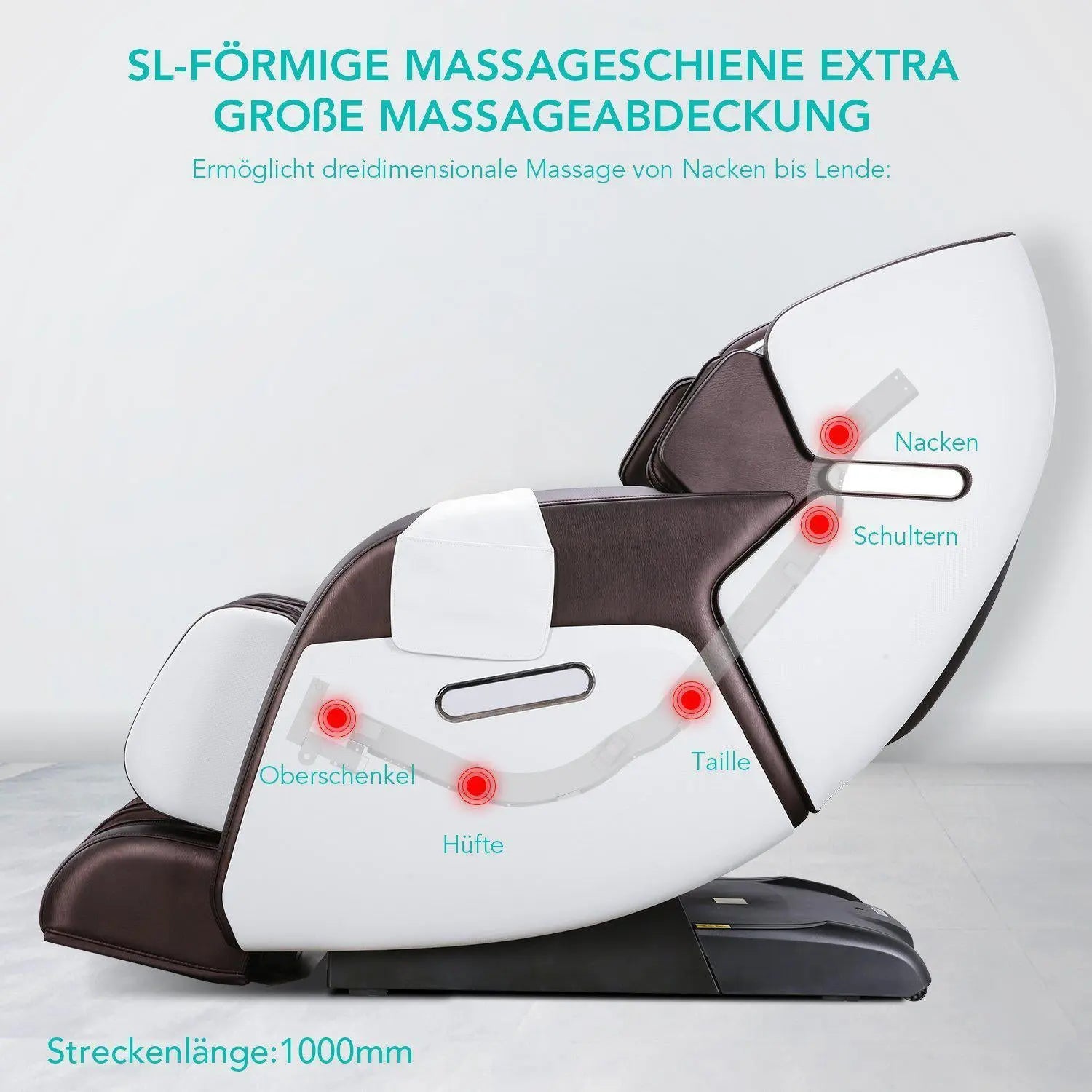 NAIPO Premium 3D Massagesessel, Wärmefunktion, Shiatsu, Zero Gravity, Bluetooth Surround Sound