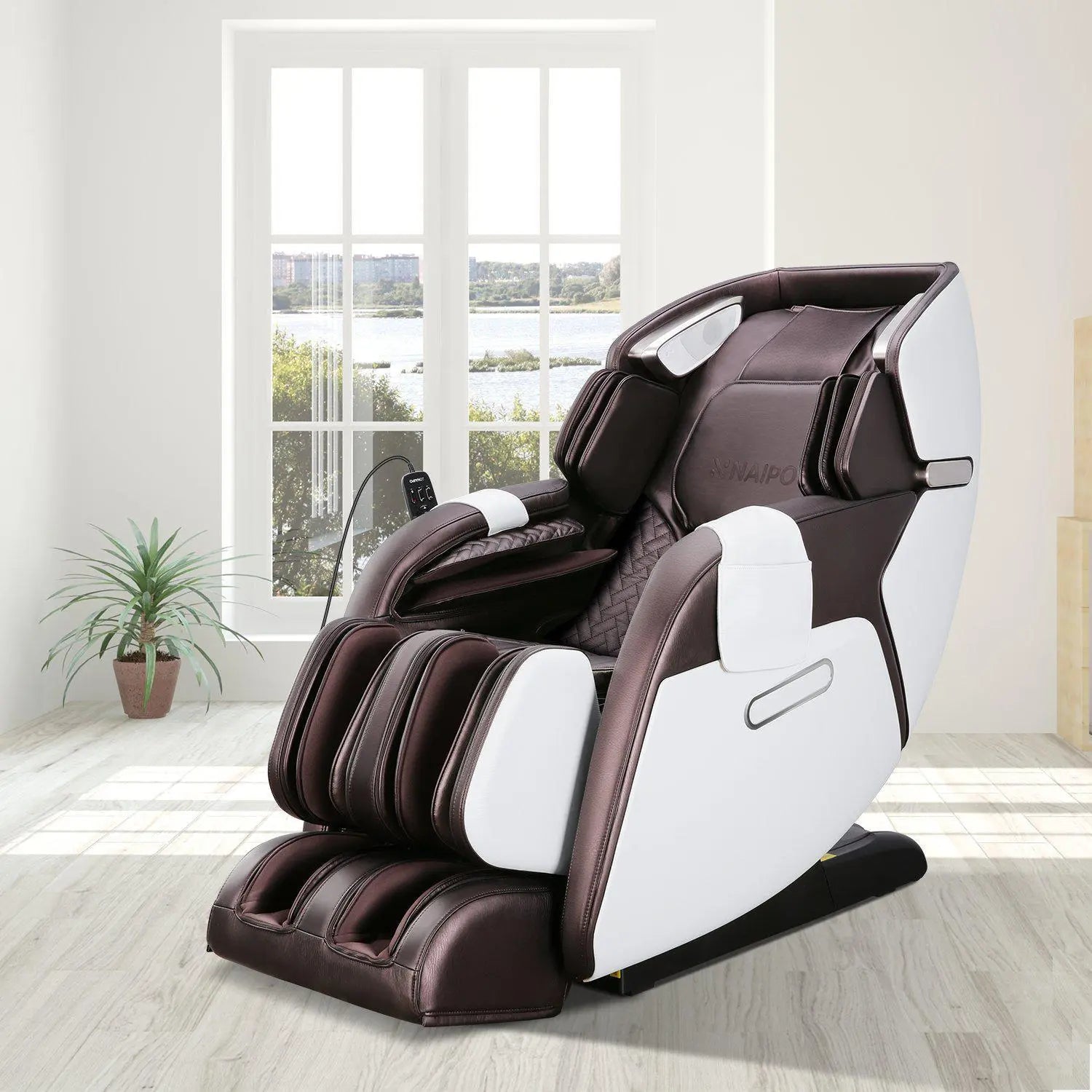 NAIPO Premium 3D Massagesessel, Wärmefunktion, Shiatsu, Zero Gravity, Bluetooth Surround Sound