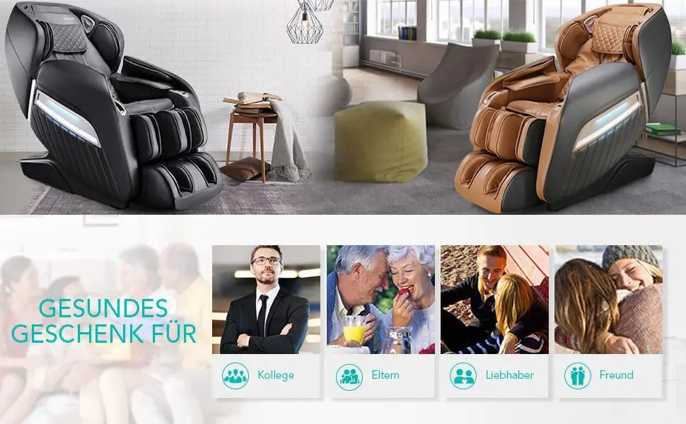 NAIPO Premium Massagesessel, Zero Gravity, 3D Surround-Sound, Vergleichssieger