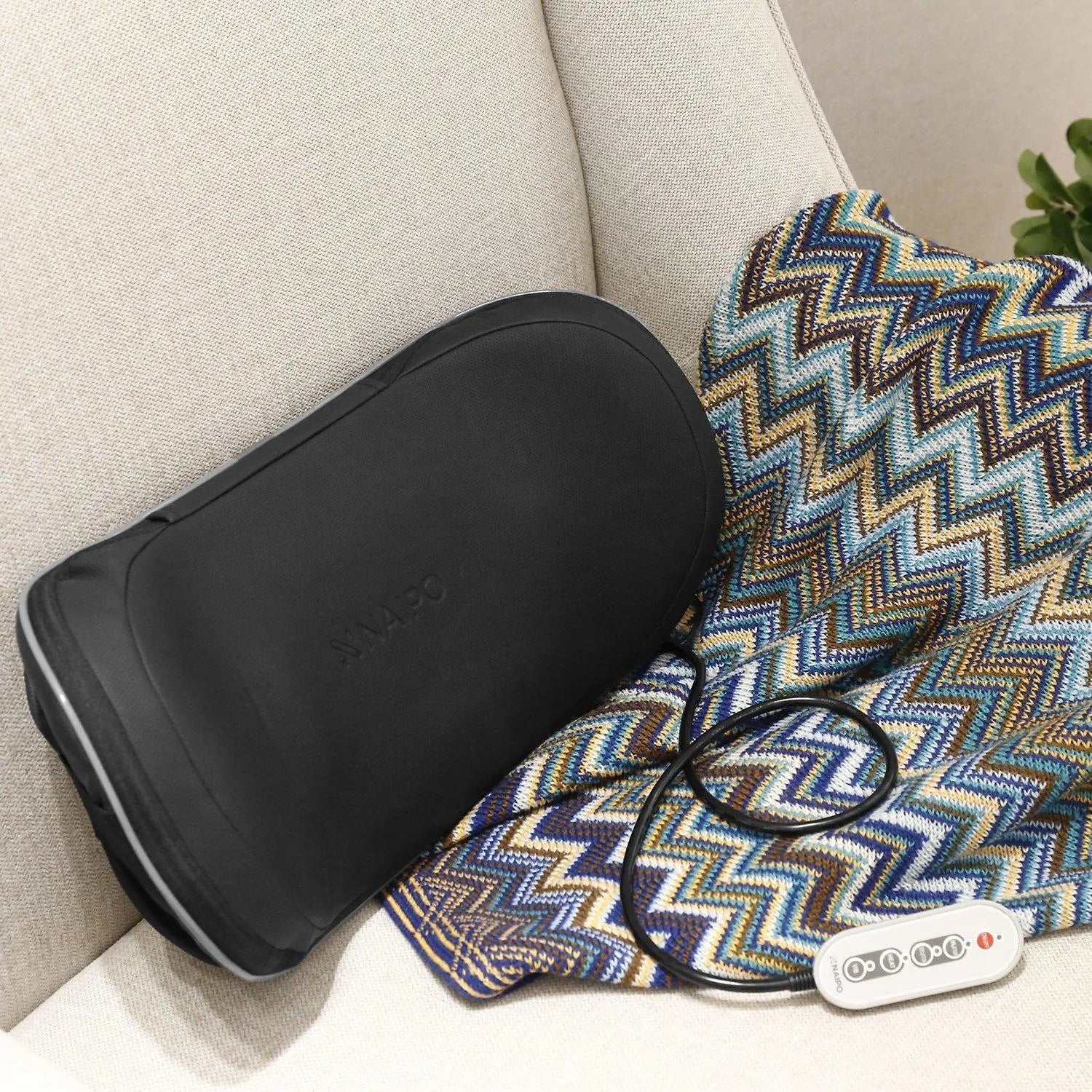 NAIPO Rückenmassagegerät, Lendenwirbelsäule, Wärme- & Vibrationsfunktion, LWS