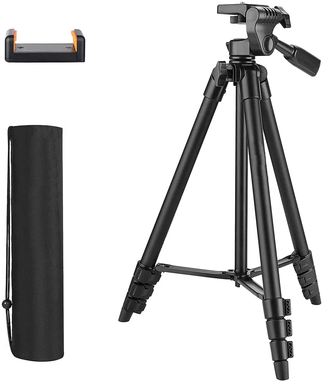 TACKLIFE Kamerastativ 40,5-136cm mit Handyhalter MLT01