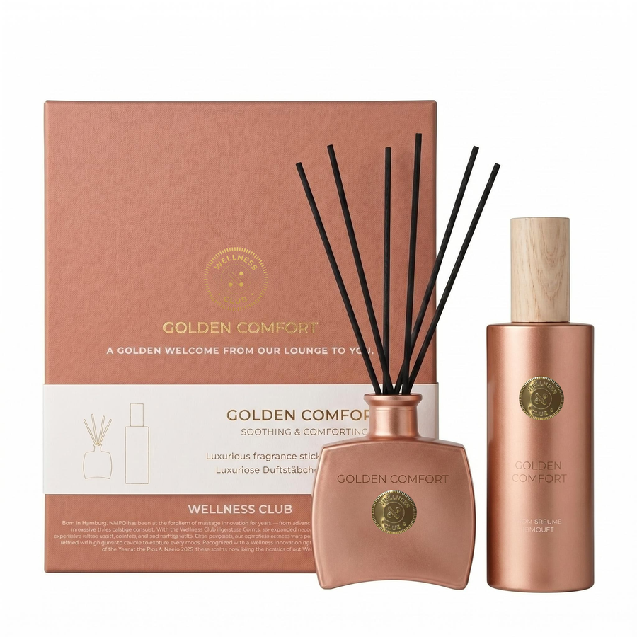 Wellness Club GOLDEN COMFORT Vanille Geschenkset, Diffusor 100 ml und Raumspray 200 ml