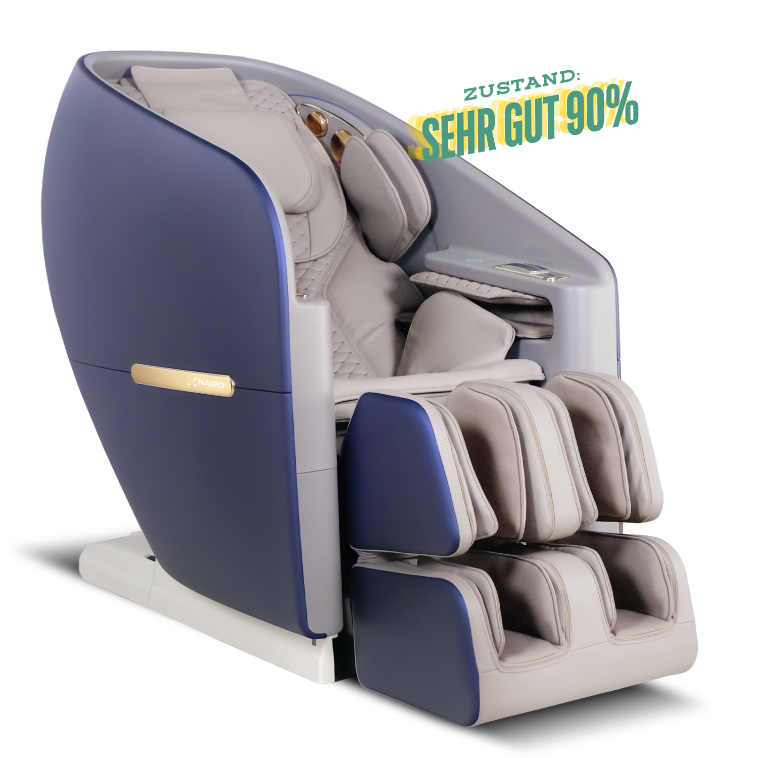 NAIPO 4D High-End Massagesessel, Raumkapsel-Design, integriertes Tablet, S80, Gebraucht/Generalüberholt