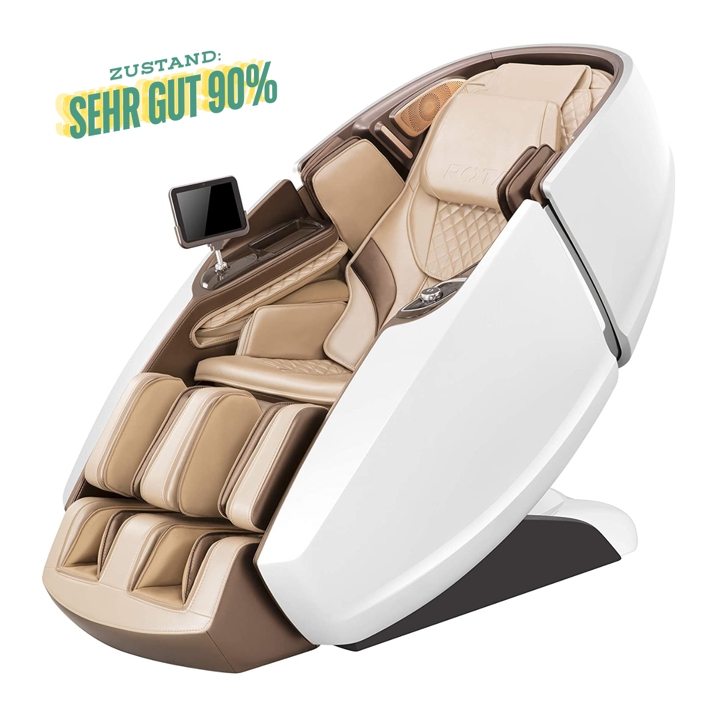 NAIPO 4D High-End Massagesessel, Raumkapsel-Design, integriertes Tablet, Gebraucht/Generalüberholt