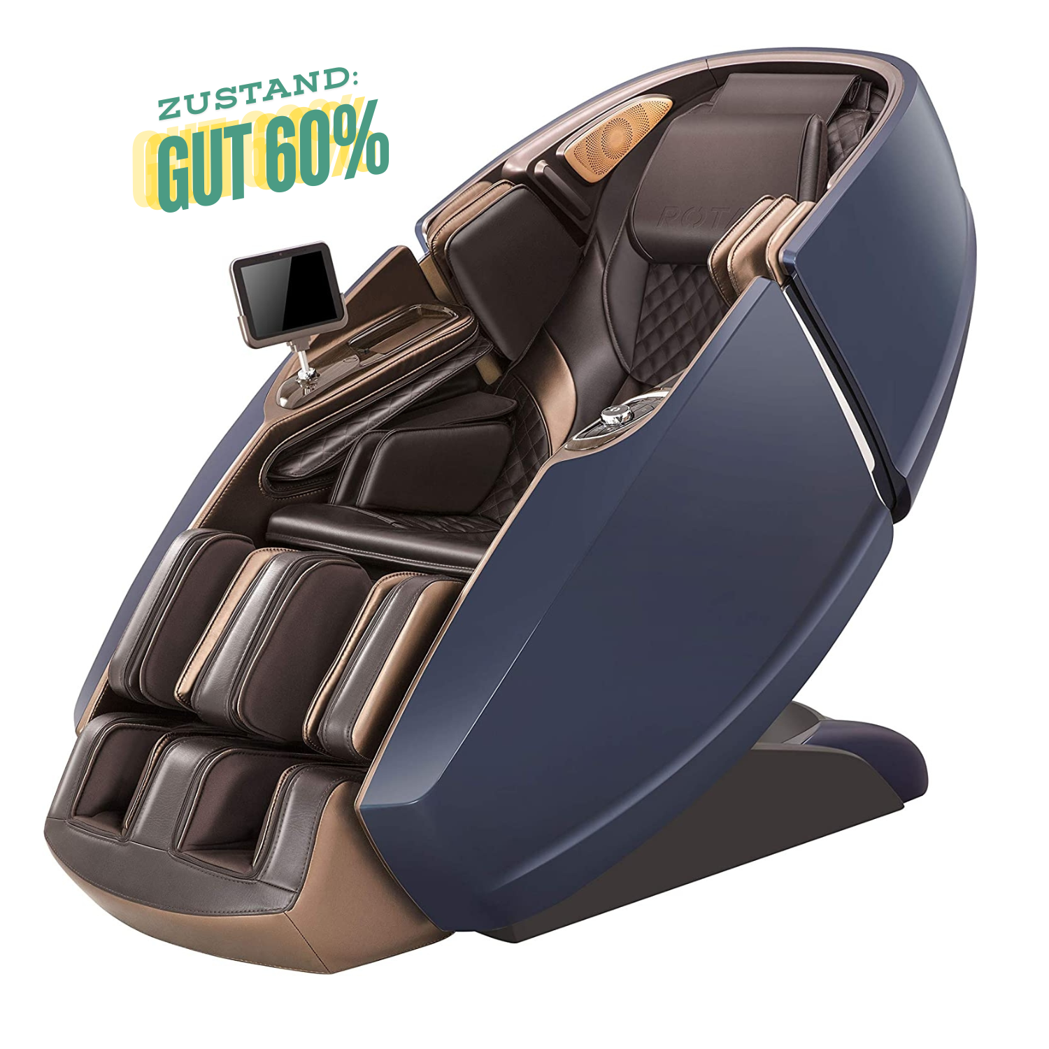NAIPO 4D High-End Massagesessel, Raumkapsel-Design, integriertes Tablet, Gebraucht/Generalüberholt