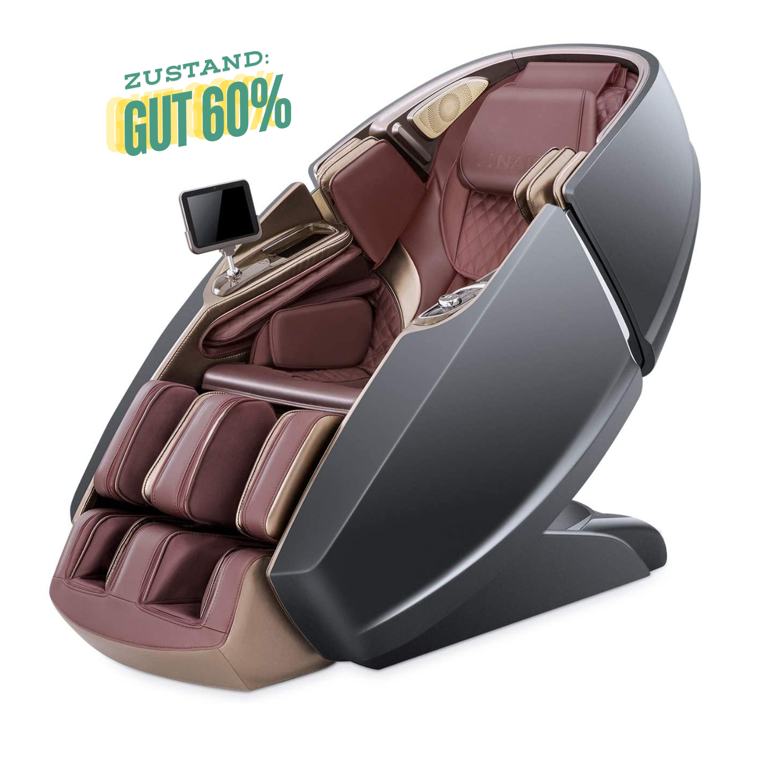 NAIPO 4D High-End Massagesessel, Raumkapsel-Design, integriertes Tablet, Gebraucht/Generalüberholt