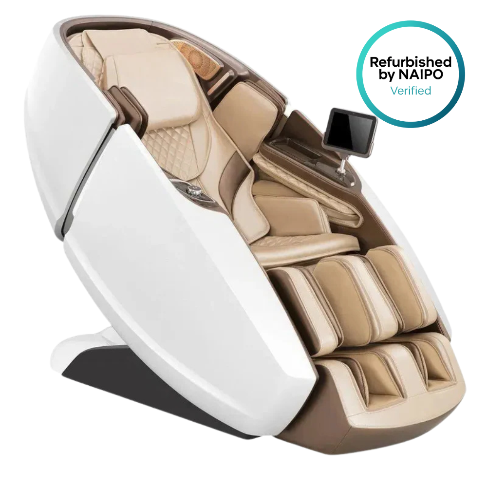 NAIPO 4D High-End Massagesessel, Raumkapsel-Design, integriertes Tablet, Gebraucht/Generalüberholt