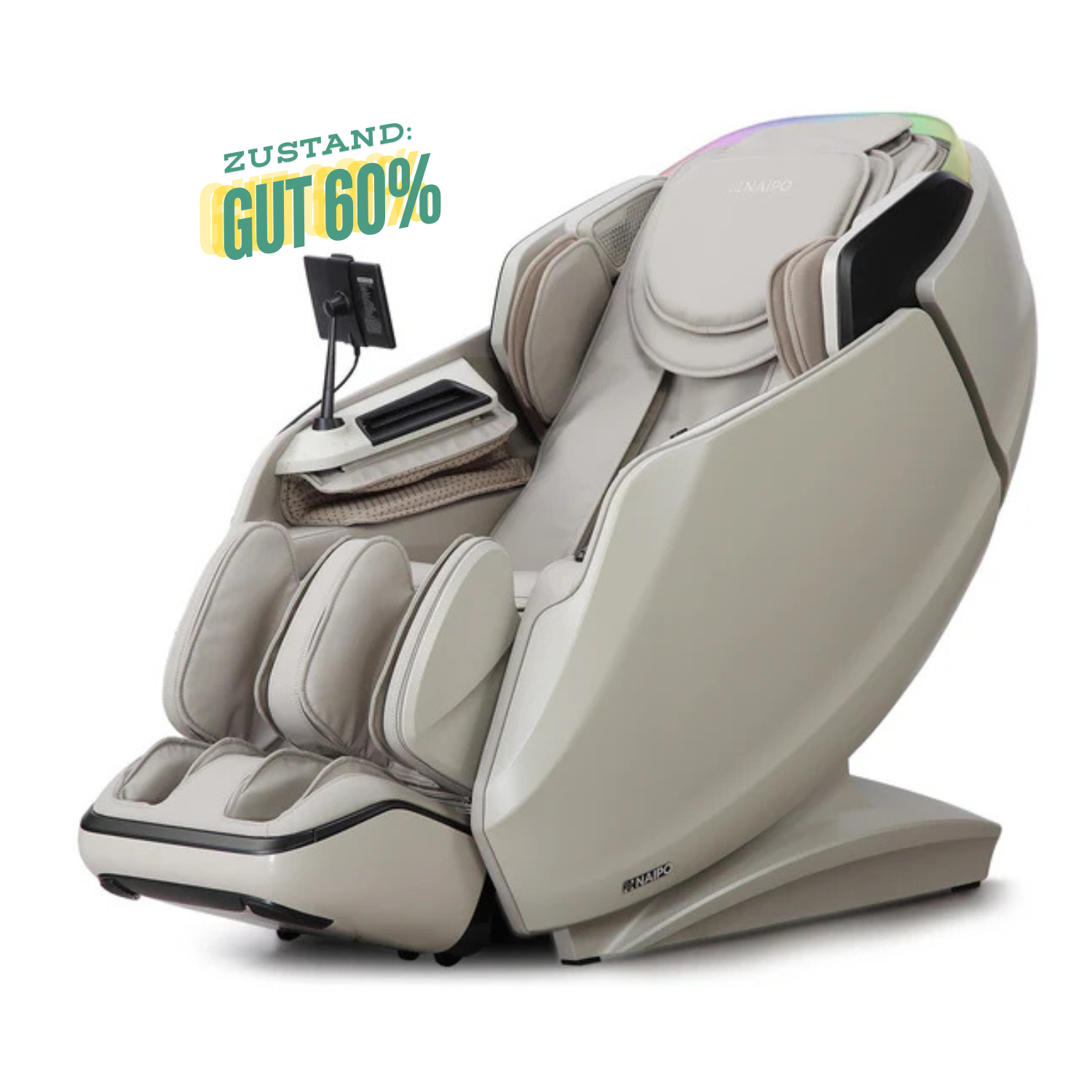 NAIPO 4D High-End Massagesessel S61, Wärmefunktion, 8-inch Tablet-Steuerung, Gebraucht/Generalüberholt