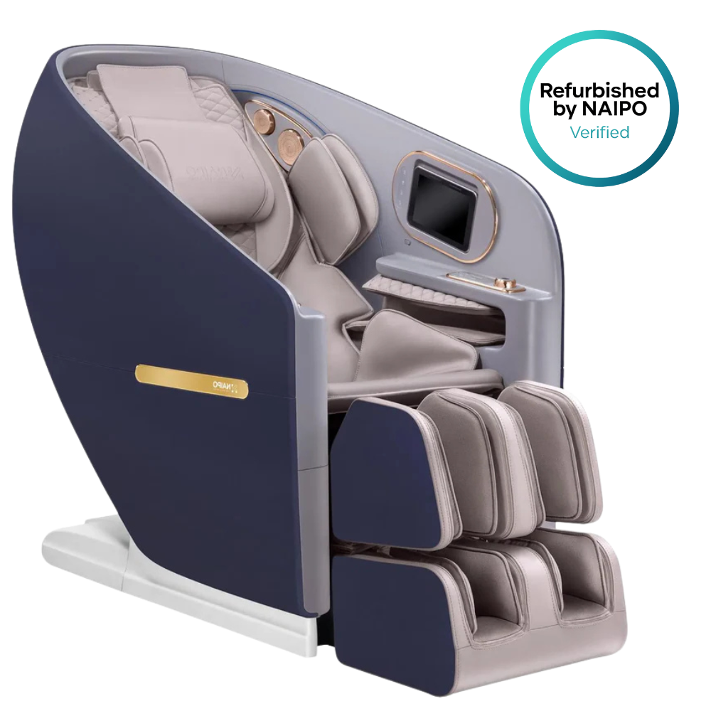 NAIPO 4D High-End Massagesessel, Raumkapsel-Design, integriertes Tablet, S80, Gebraucht/Generalüberholt