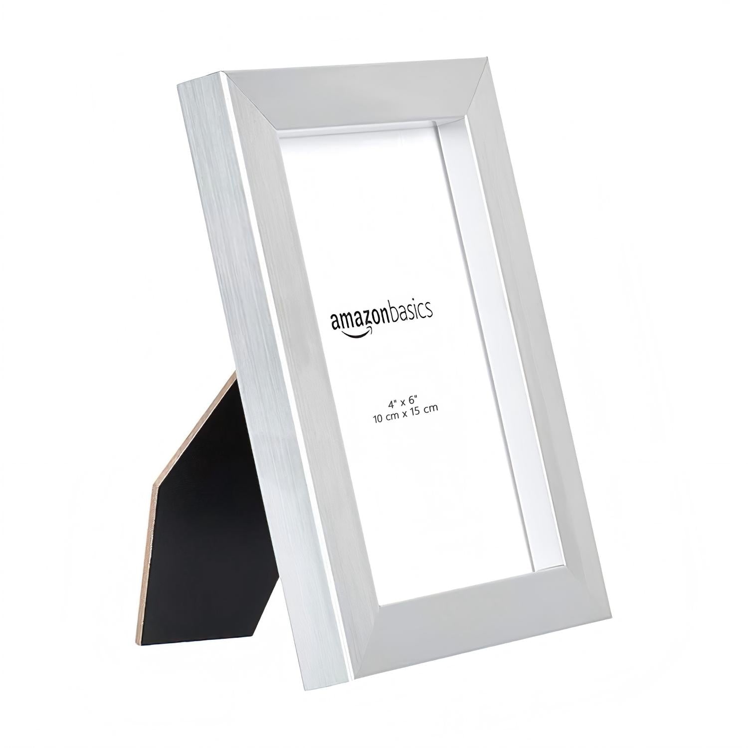 Friends Of NAIPO® Alsterwell fotoram, set med 2 – 10×15 cm nickelfotoram med stativ, för bords- och väggmontering