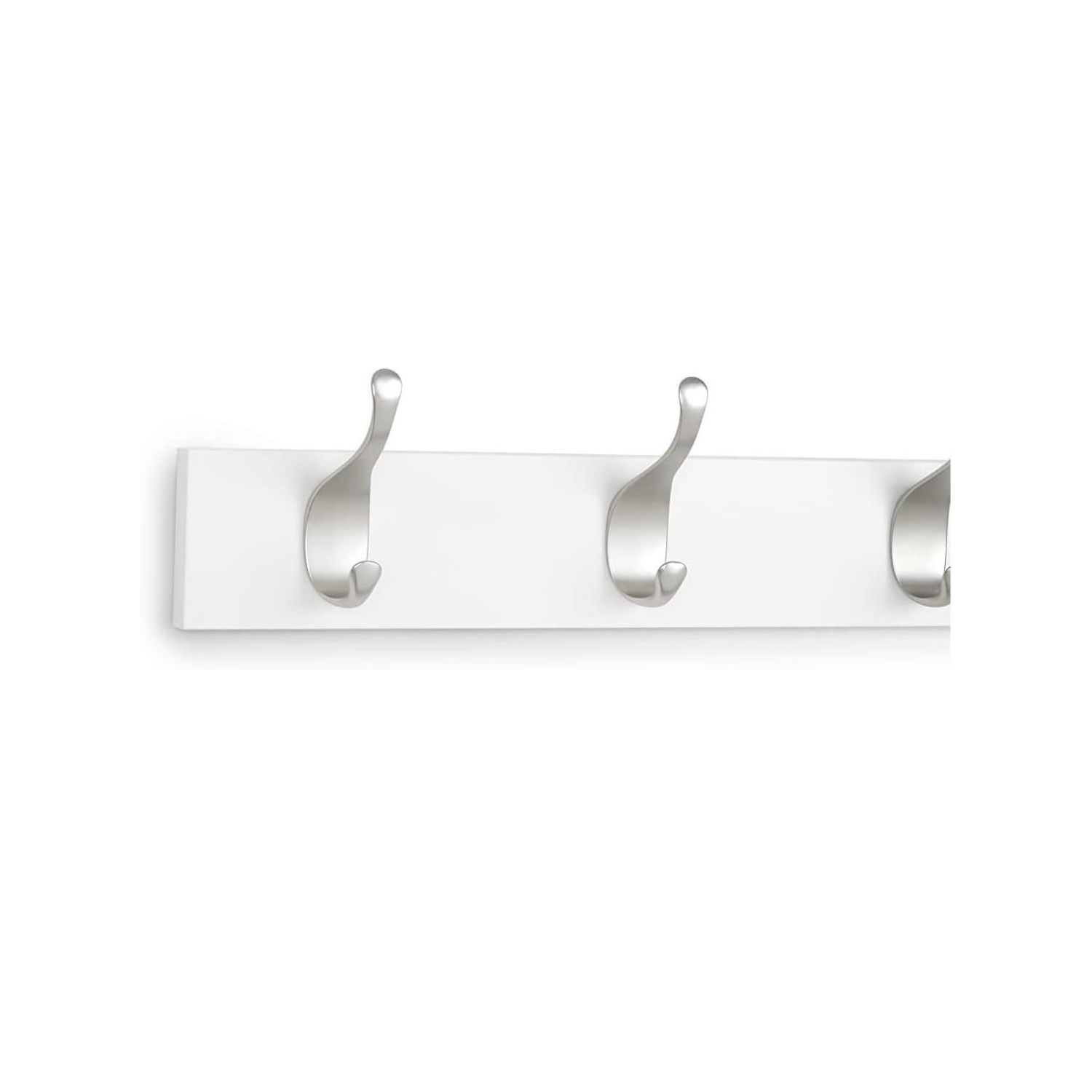 Perchero de pared Friends Of NAIPO®, barra de 57 cm con 5 ganchos, para abrigos, chaquetas y bolsos, color blanco