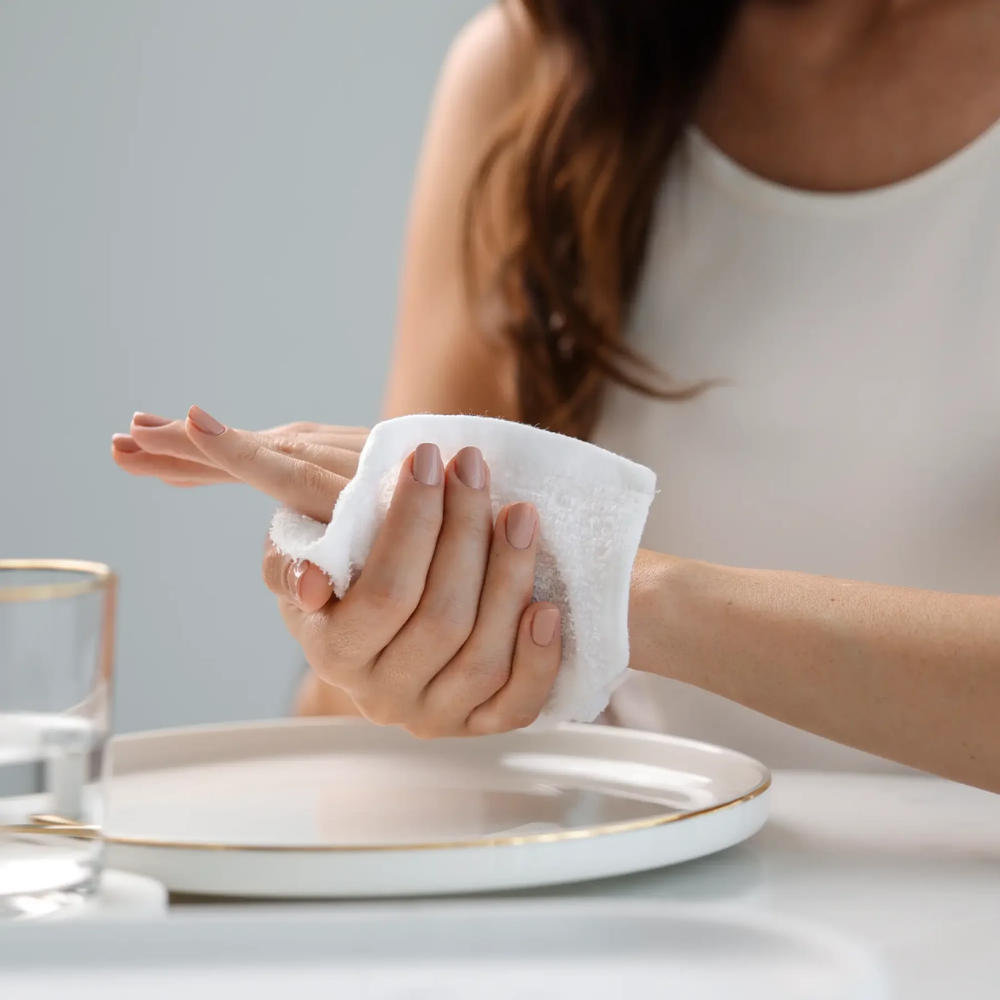 Rollo de toalla desechable CalmConcept® 23M, fabricado con fibras vegetales 100% naturales, textura perlada 3D, suave, sin pelusa, biodegradable, para uso en seco y húmedo, para dispensador de toallas calientes modelo A