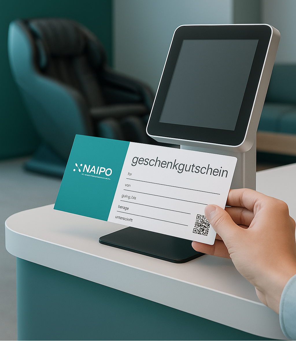 Gutschein einlösen – NAIPO Relax Lounge (physisch / gedruckt)