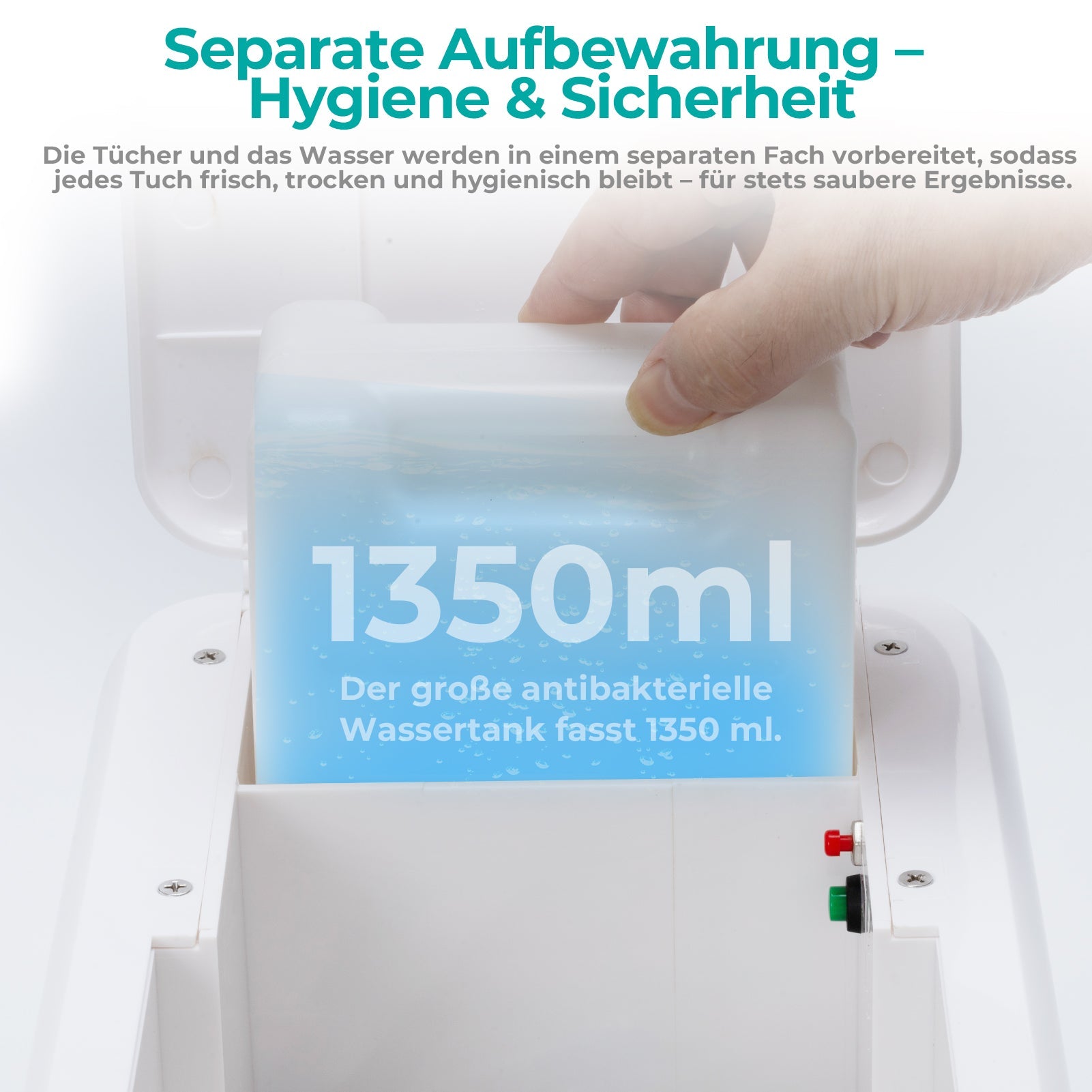 Dispensador de toallas calientes CalmConcept® con función de humidificación y calentamiento (hasta 60 °C), pantalla LED, dispensación rápida en 2 segundos, calentador de toallas desechable higiénico para spa, salón de belleza, restaurante y hogar, modelo A
