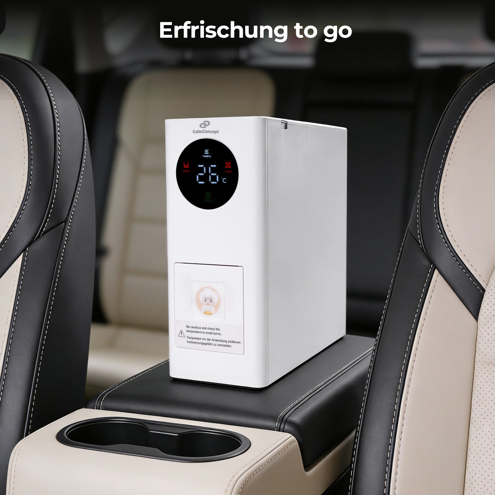 CalmConcept® Mini handduksdispenser – Rena och behagligt varma engångshanddukar för hemma och på språng, modell W2