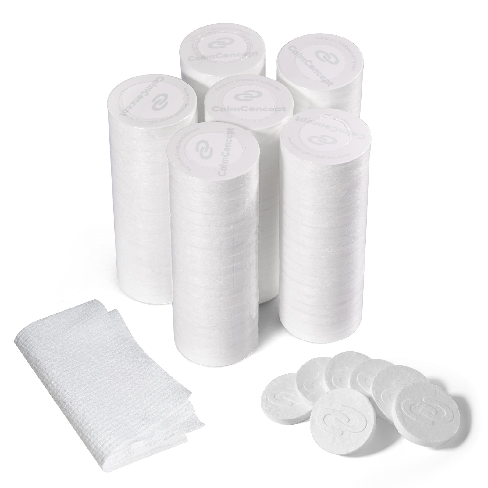 Dispensador de toallas calientes CalmConcept® Mini: toallas desechables limpias y agradablemente cálidas para el hogar y para llevar, modelo W2