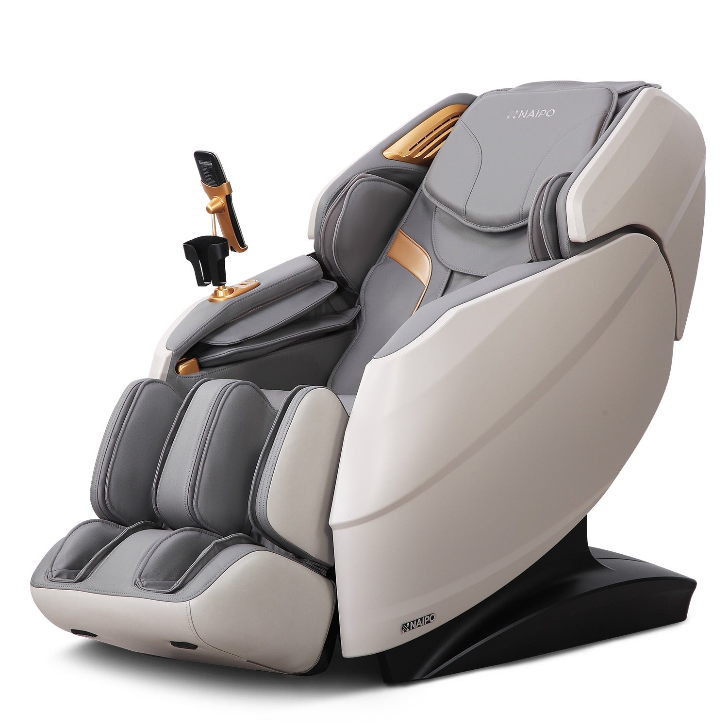 Naipo 3D Massagesessel R50 grau, High-End Massagestuhl, Wärmefuktion