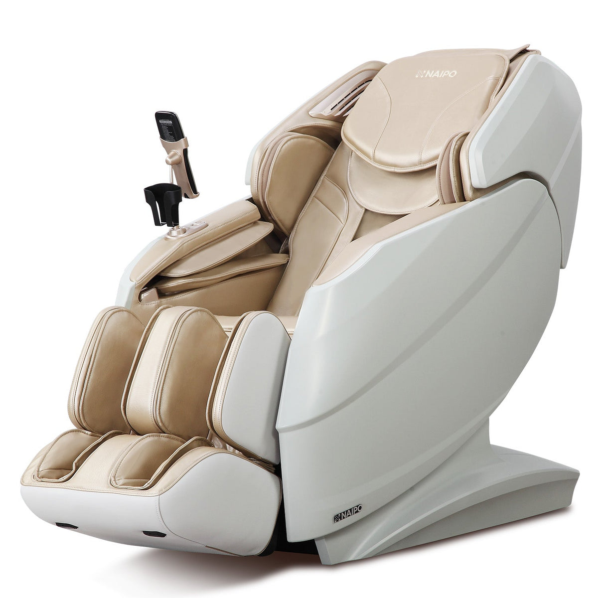 Naipo 3D Massagestol R50 Vit, Avancerad Massagestol, Värmefunktion