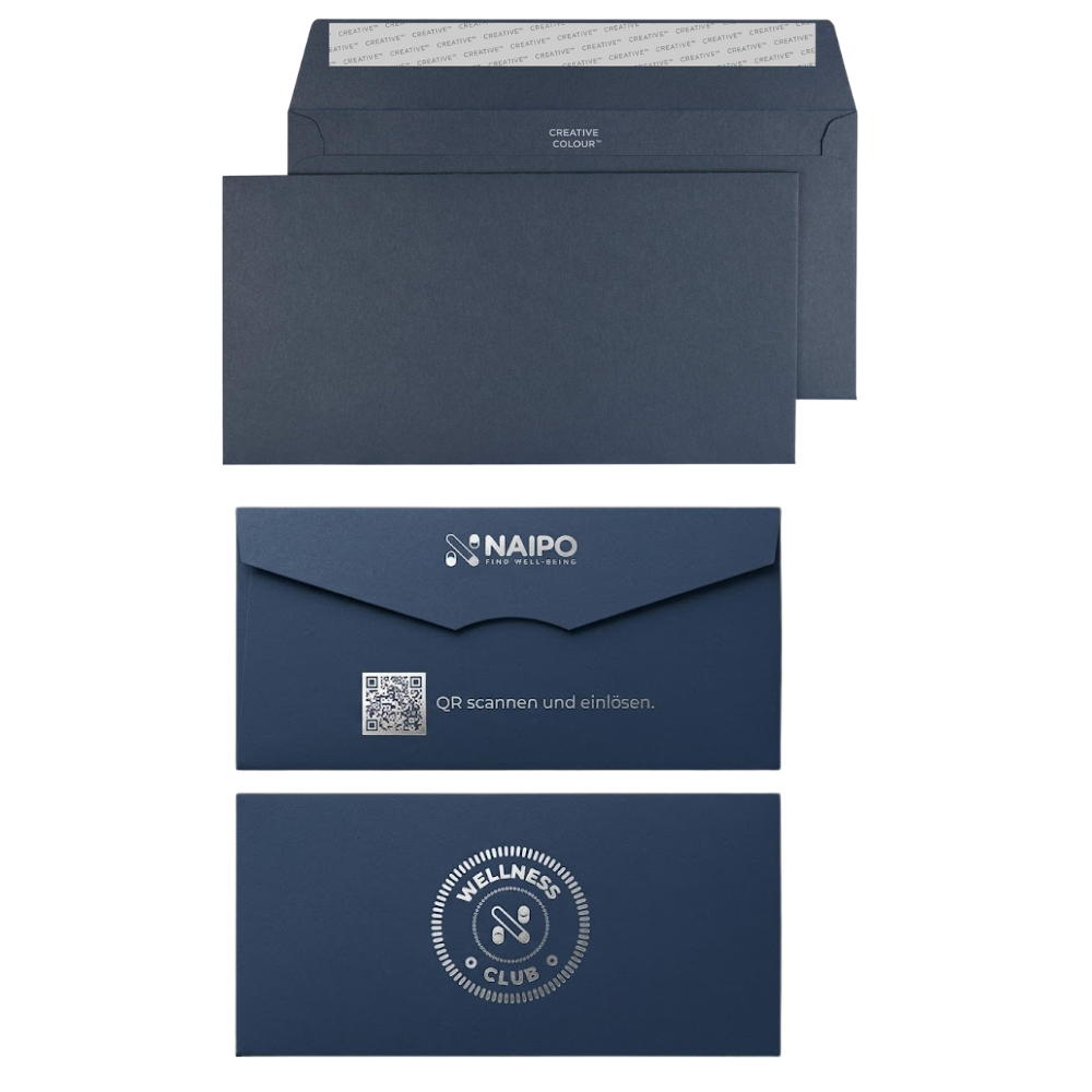 Hochwertiger Umschlag inkl. Design-Briefumschlag