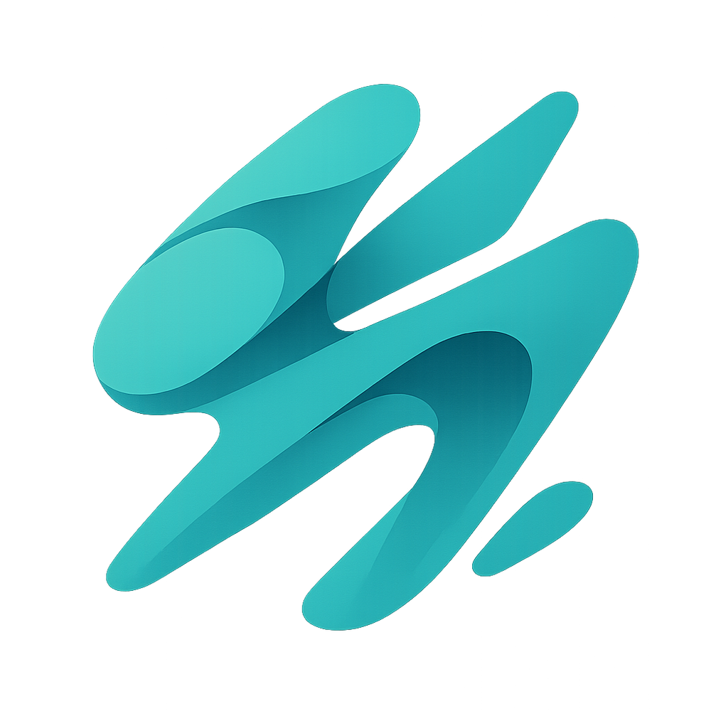 trending icon, dynamik, abstract, turquise