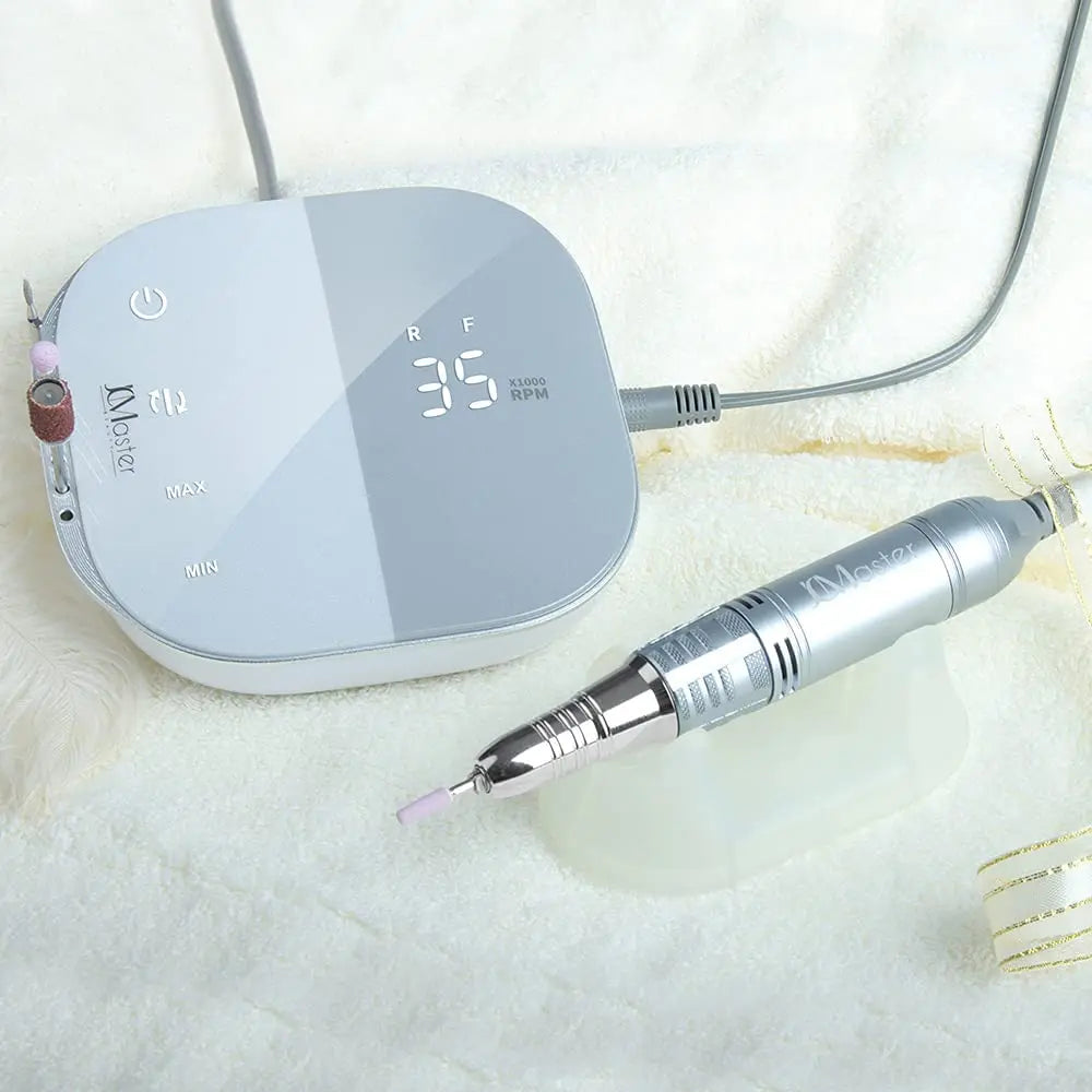 Coupe-ongles premium JCMaster TouchPro+ 35000 tr/min, fonction tactile, 4x embouts avec modèle 2022
