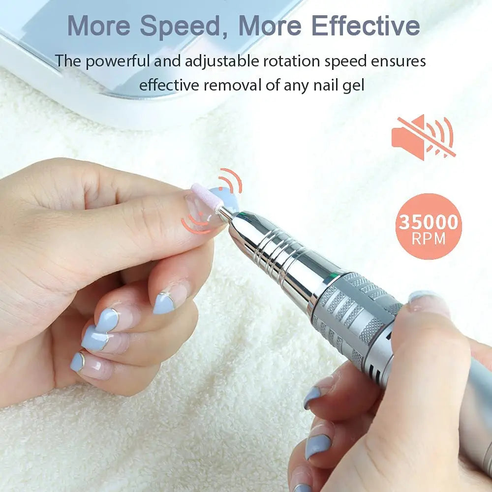 Coupe-ongles premium JCMaster TouchPro+ 35000 tr/min, fonction tactile, 4x embouts avec modèle 2022