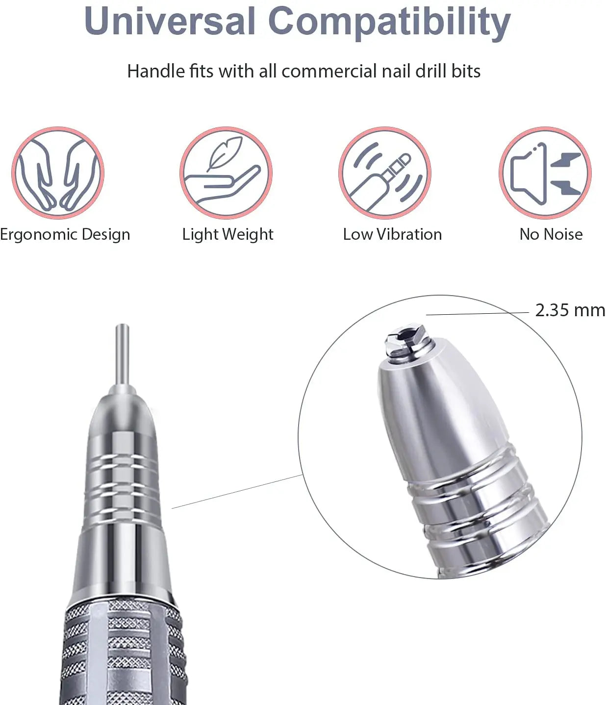 Coupe-ongles premium JCMaster TouchPro+ 35000 tr/min, fonction tactile, 4x embouts avec modèle 2022