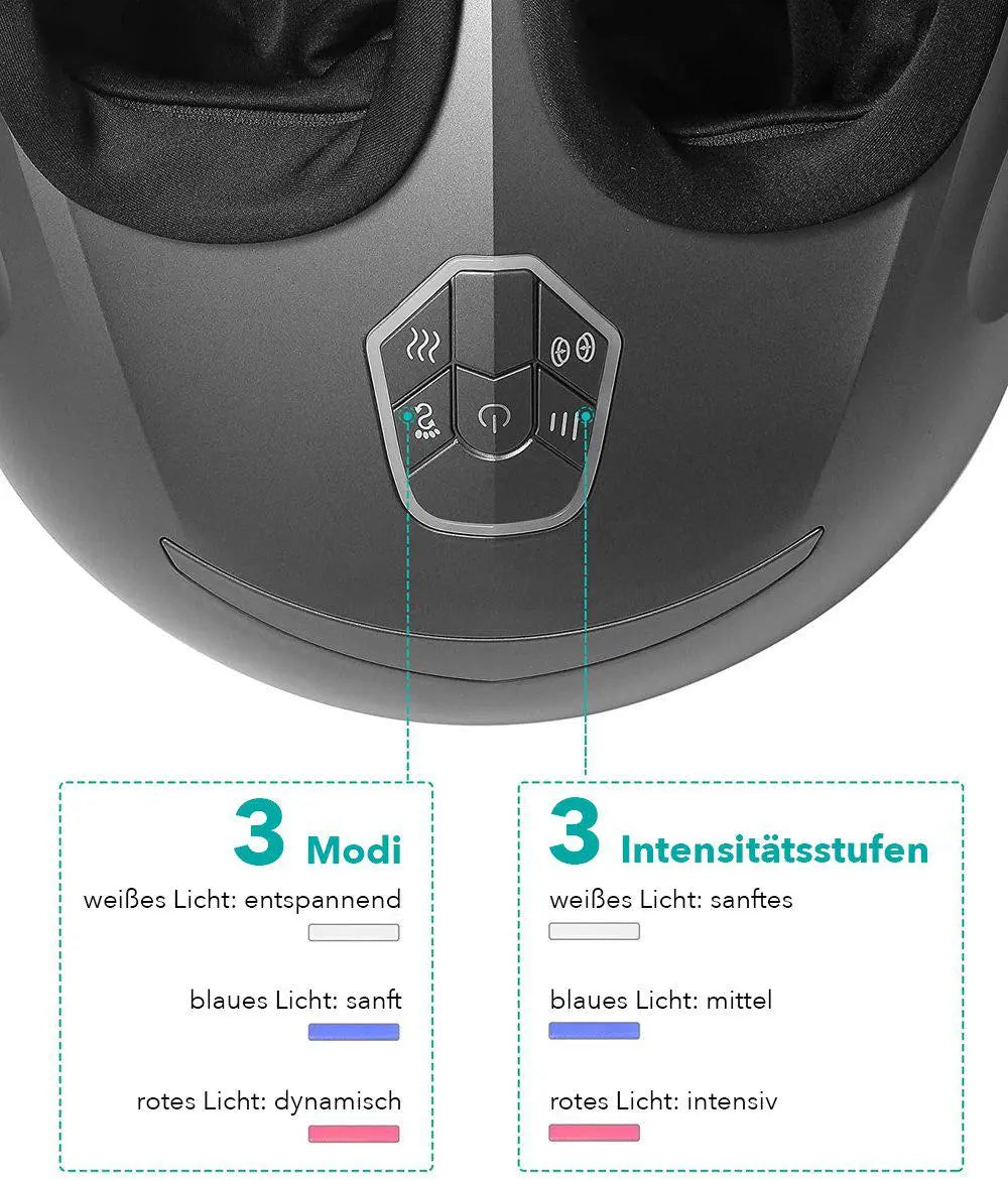 NAIPO Fußmassagegerät mit 3 Modi, Timer, Wärmefunktion